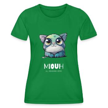 Funny outfit for lovers, cat, tomcat - Women's Functional T-Shirt - kelly green - Front - AI Model Female 172 dark (172cm)