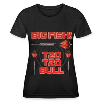 Fléchettes gros poissons 170 - T-shirt sport Femme - noir - Devant - AI Model Female 172 light (172cm)