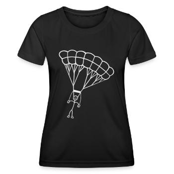 Paragliding - Frauen Funktions-T-Shirt - Schwarz - Vorne - AI Model Female 172 light (172cm)