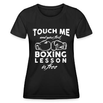 Don´t touch - Frauen Funktions-T-Shirt - Schwarz - Vorne - AI Model Female 172 light (172cm)