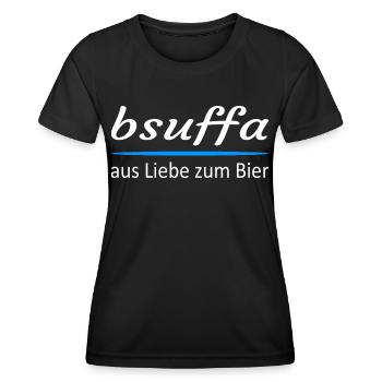 Bayrische Sprüche - Frauen Funktions-T-Shirt - Schwarz - Vorne - AI Model Female 172 light (172cm)
