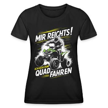Quadfahrer - Quad - Motorsport - ATV - Frauen Funktions-T-Shirt - Schwarz - Vorne - AI Model Female 172 light (172cm)