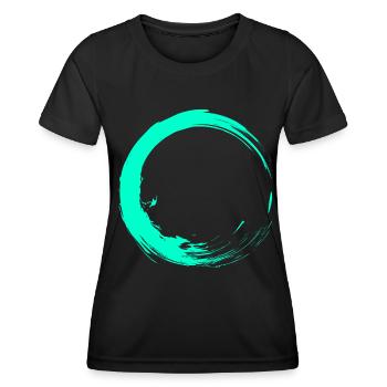 Kreis Design Bürste Vektor Türkis Neu - T-shirt sport Femme - noir - Devant - AI Model Female 172 light (172cm)
