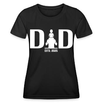 Dad Father Dad ESTD. 2025 - Gift - Women's Functional T-Shirt - black - Front - AI Model Female 172 light (172cm)
