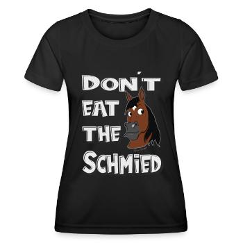 Ne mangez pas le forgeron maréchal-ferrant - T-shirt sport Femme - noir - Devant - AI Model Female 172 light (172cm)