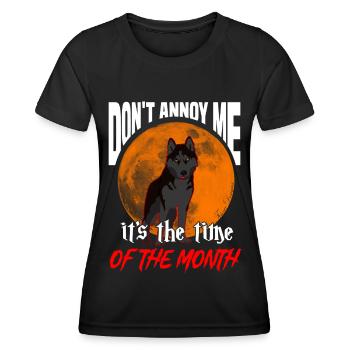 Lustiges Halloween Männer und Frauen Blutmond - Frauen Funktions-T-Shirt - Schwarz - Vorne - AI Model Female 172 light (172cm)