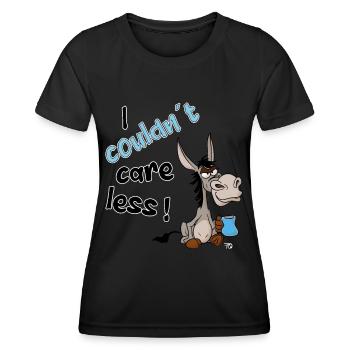 I couldnt care less. grimmiges lustiges Esel - Frauen Funktions-T-Shirt - Schwarz - Vorne - AI Model Female 172 light (172cm)