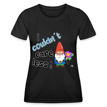 I couldnt care less. grimmiges lustiges Garten - Frauen Funktions-T-Shirt - Schwarz - Vorne - AI Model Female 172 light (172cm)