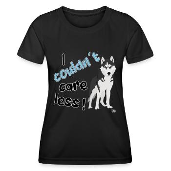 I couldnt care less. grimmiges lustiges Hunde - Frauen Funktions-T-Shirt - Schwarz - Vorne - AI Model Female 172 light (172cm)