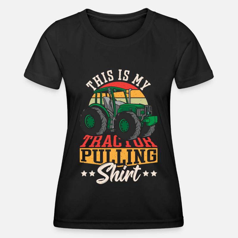 This Is My Tractor Pulling Shirt Tractorpulling - Frauen Funktions-T-Shirt - Schwarz