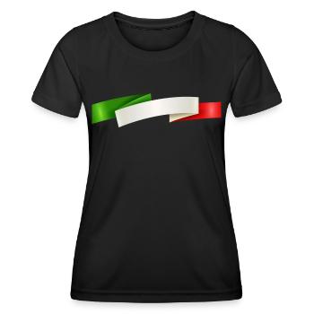 Band with Italy flag design - Women's Functional T-Shirt - black - Front - AI Model Female 172 light (172cm)