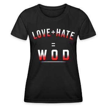 Cadeau pour sportif Workout WOD Musculation Sport - T-shirt sport Femme - noir - Devant - AI Model Female 172 light (172cm)