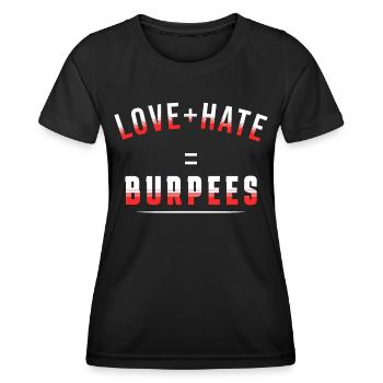 Cadeau pour sportif Workout WOD Musculation Sport - T-shirt sport Femme - noir - Devant - AI Model Female 172 light (172cm)