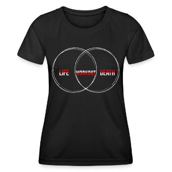 Cadeau pour sportif Workout WOD Musculation Sport - T-shirt sport Femme - noir - Devant - AI Model Female 172 light (172cm)