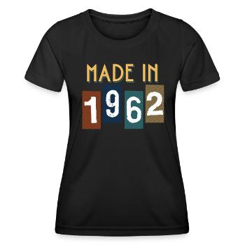 1962 Gift For Birthday Year of Birth - Women's Functional T-Shirt - black - Front - AI Model Female 172 light (172cm)