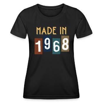 1968 Gift For Birthday Year of Birth - Women's Functional T-Shirt - black - Front - AI Model Female 172 light (172cm)