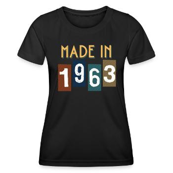 1963 Gift For Birthday Year of Birth - Women's Functional T-Shirt - black - Front - AI Model Female 172 light (172cm)