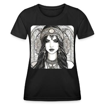 Süßes Girl im Orient Style - Frauen Funktions-T-Shirt - Schwarz - Vorne - AI Model Female 172 light (172cm)