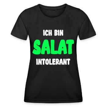 Salat intolerant - Frauen Funktions-T-Shirt - Schwarz - Vorne - AI Model Female 172 light (172cm)