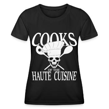 drôle, cuisiner, cuisiniers, tablier, chemise, barbecue - T-shirt sport Femme - noir - Devant - AI Model Female 172 light (172cm)