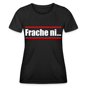 Sächsische Sprüche - Frauen Funktions-T-Shirt - Schwarz - Vorne - AI Model Female 172 light (172cm)