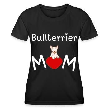 Bullterrier Miniatur Bull Terrier Frauchen Frauli - Frauen Funktions-T-Shirt - Schwarz - Vorne - AI Model Female 172 light (172cm)