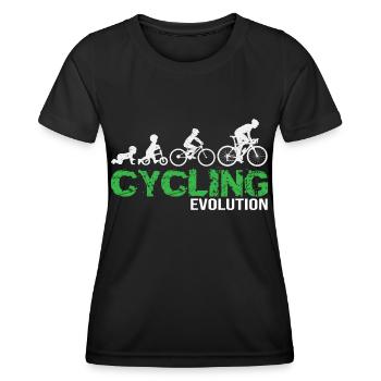 Cycling Evolution Bike Development Cyclist - Women's Functional T-Shirt - black - Front - AI Model Female 172 light (172cm)