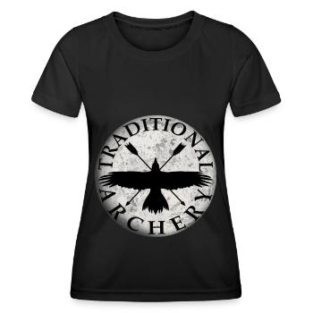 Archer Archery Gift Shirt Archery - Women's Functional T-Shirt - black - Front - AI Model Female 172 light (172cm)