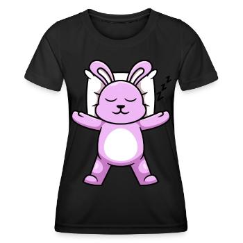 Sleeping - Women's Functional T-Shirt - black - Front - AI Model Female 172 light (172cm)