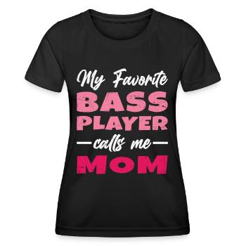 Femme Mon Bassiste Préféré M'appelle Maman Cadeau - T-shirt sport Femme - noir - Devant - AI Model Female 172 light (172cm)