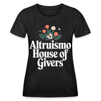 Altruisme Don désintéressé Donner d’école - T-shirt sport Femme - noir - Devant - AI Model Female 172 light (172cm)