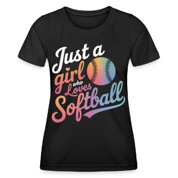 Softball Sports Joueur de softball - T-shirt sport Femme - noir - Devant - AI Model Female 172 light (172cm)