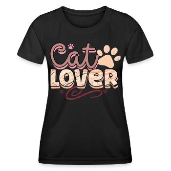 Cat lovers - Women's Functional T-Shirt - black - Front - AI Model Female 172 light (172cm)