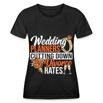 Event Marriage Wedding Planning Wedding Planner - Frauen Funktions-T-Shirt - Schwarz - Vorne - AI Model Female 172 light (172cm)