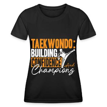 Martial Arts Karate Tae Kwon Do Taekwondo Parent - Women's Functional T-Shirt - black - Front - AI Model Female 172 light (172cm)