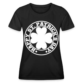 Cadeau de la Saint-Patrick Trèfle Hommes, Femmes, Enfants - T-shirt sport Femme - noir - Devant - AI Model Female 172 light (172cm)