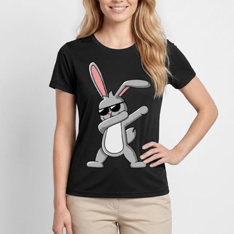Dabbing Rabbit - Funny Dab Dance Easter Design Women's Functional T-Shirt