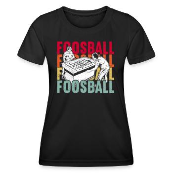 Tischfußball - Frauen Funktions-T-Shirt - Schwarz - Vorne - AI Model Female 172 light (172cm)