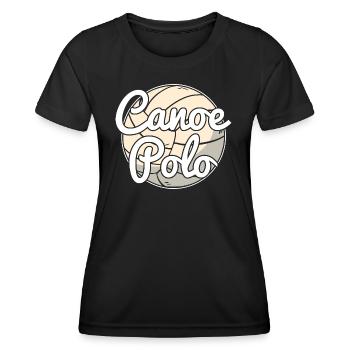 Kanu-Polo - Frauen Funktions-T-Shirt - Schwarz - Vorne - AI Model Female 172 light (172cm)