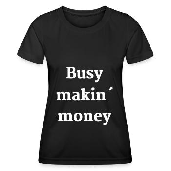 Argent Business Entrepreneur Maker - T-shirt sport Femme - noir - Devant - AI Model Female 172 light (172cm)