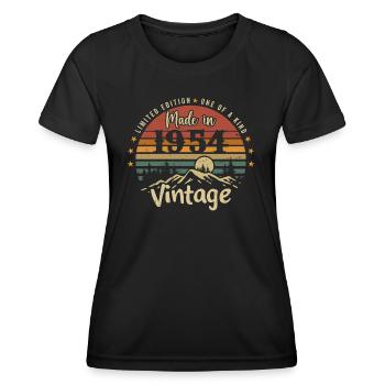 1954 Jubiläum Geboren 1954 Limitierte Auflage - Frauen Funktions-T-Shirt - Schwarz - Vorne - AI Model Female 172 light (172cm)
