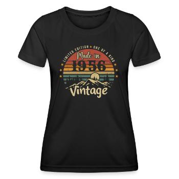 1956 Jubiläum Jahrgang 1956 Limitierte Auflage - Frauen Funktions-T-Shirt - Schwarz - Vorne - AI Model Female 172 light (172cm)