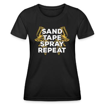 Auto Body Painter Car Painter Automotive Painter - Women's Functional T-Shirt - black - Front - AI Model Female 172 light (172cm)