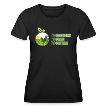 No Farmers - No Food - No Future - Women's Functional T-Shirt - black - Front - AI Model Female 172 light (172cm)