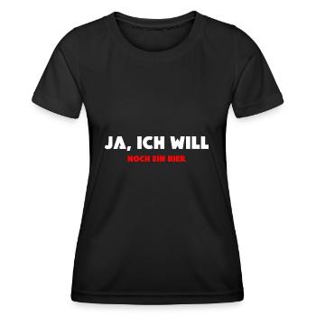 JGA Junggesellenaschied Polterabend - Frauen Funktions-T-Shirt - Schwarz - Vorne - AI Model Female 172 light (172cm)