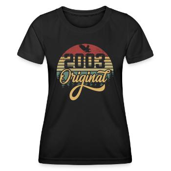Originaler Jahrgang 2003 – Geburtstagsgeschenk 2003 - Frauen Funktions-T-Shirt - Schwarz - Vorne - AI Model Female 172 light (172cm)