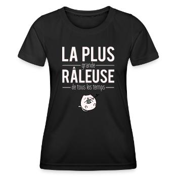 La plus grande râleuse chieuse râler humour - T-shirt sport Femme - noir - Devant - AI Model Female 172 light (172cm)
