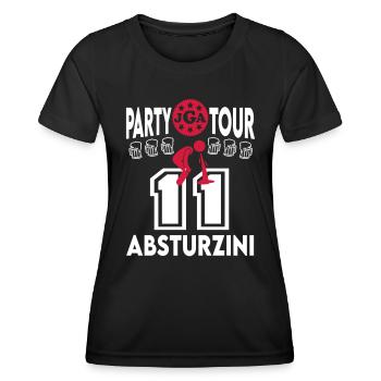 Jga Besoffen Absturz Hagelvoll Betrunken Dicht - Frauen Funktions-T-Shirt - Schwarz - Vorne - AI Model Female 172 light (172cm)