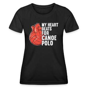 Kanu-Polo - Frauen Funktions-T-Shirt - Schwarz - Vorne - AI Model Female 172 light (172cm)