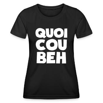 Quoicoubeh t'as les cramptés apanyan jeunesse - T-shirt sport Femme - noir - Devant - AI Model Female 172 light (172cm)
